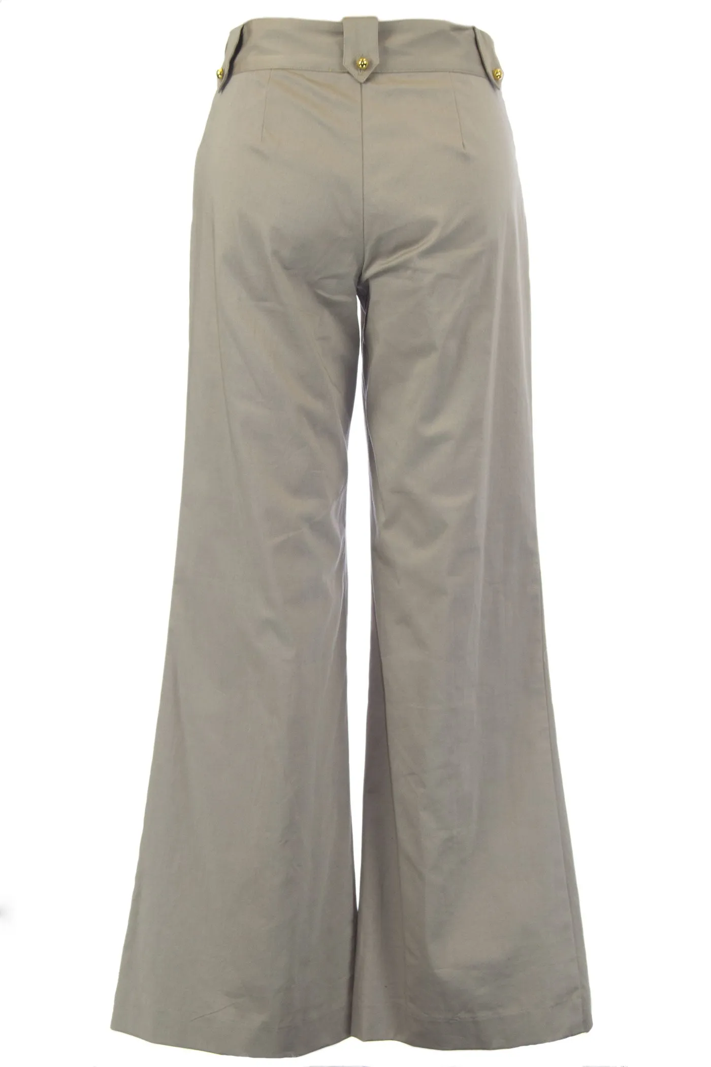 ELIZABETH MCKAY Silver Cotton Blend Katherine Dress Pants 1071 $195 NWT