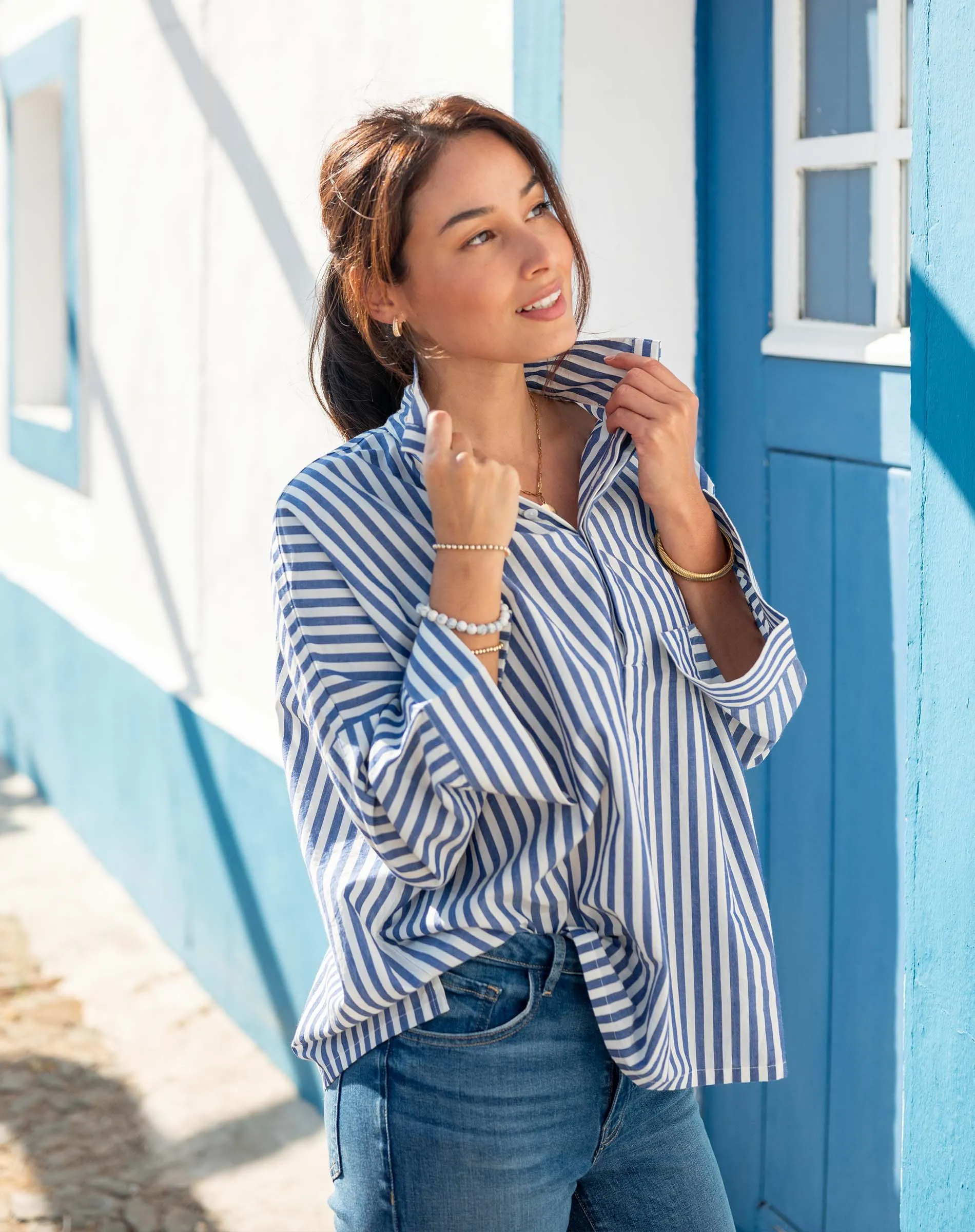 Emerson Top | Navy Stripe