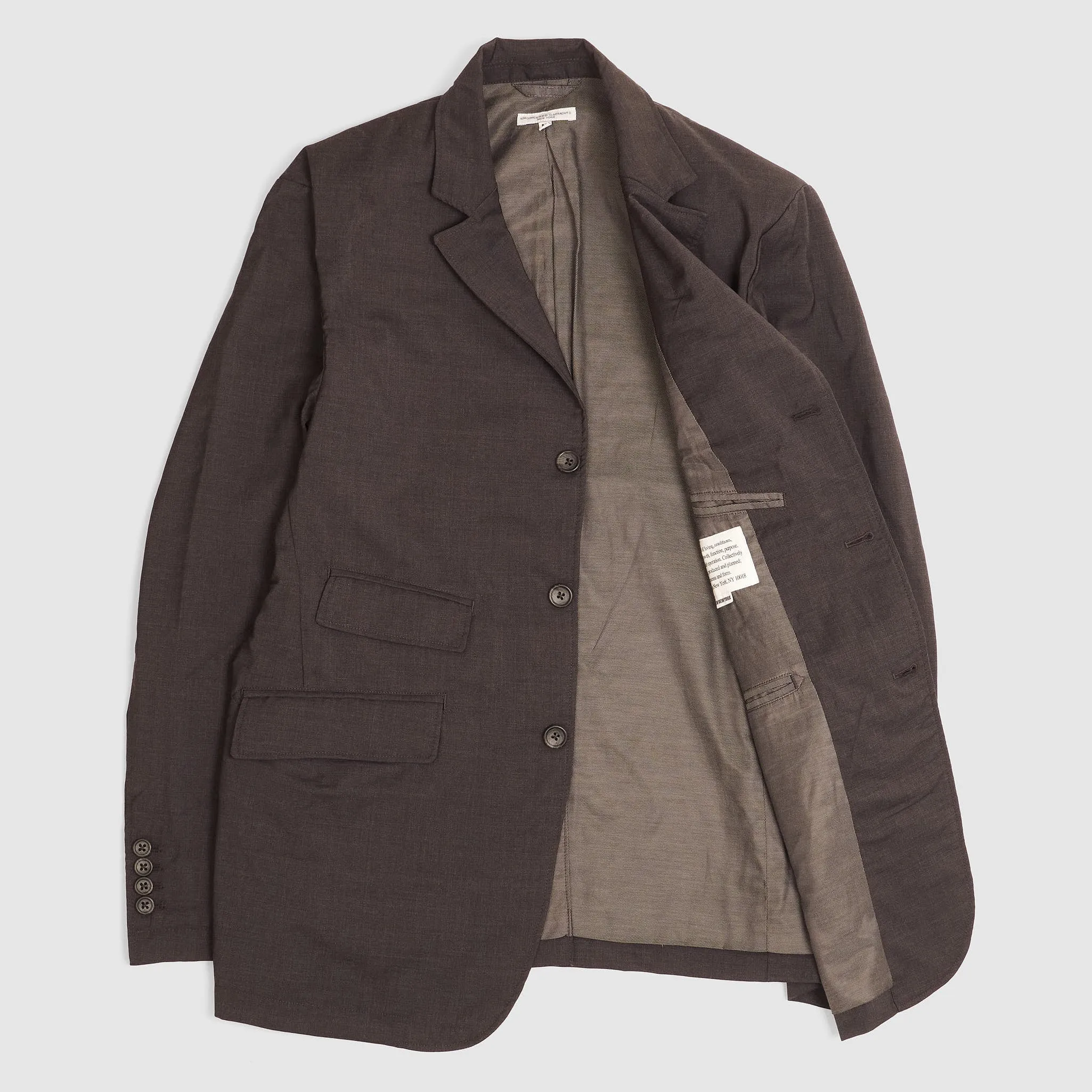 Engineered Garments Tropical Wool Blazer Jacket charcoal