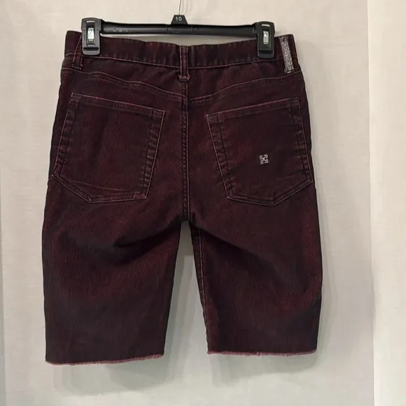 Erik Ellington Krew Short in Maroon Velvety Corduroy Knee Length Size 28