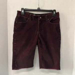 Erik Ellington Krew Short in Maroon Velvety Corduroy Knee Length Size 28