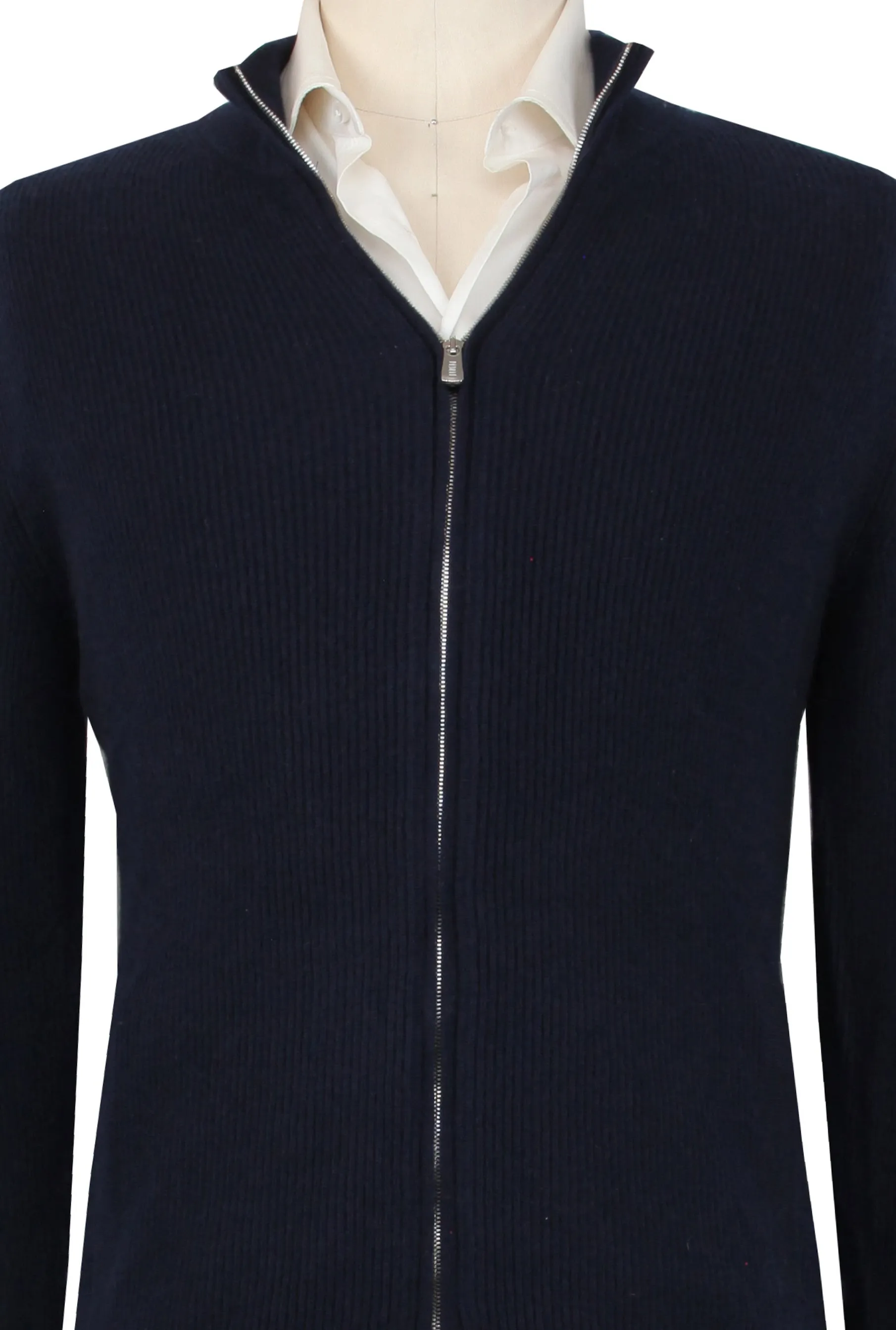 Fedeli Navy Blue Funnel Jacket