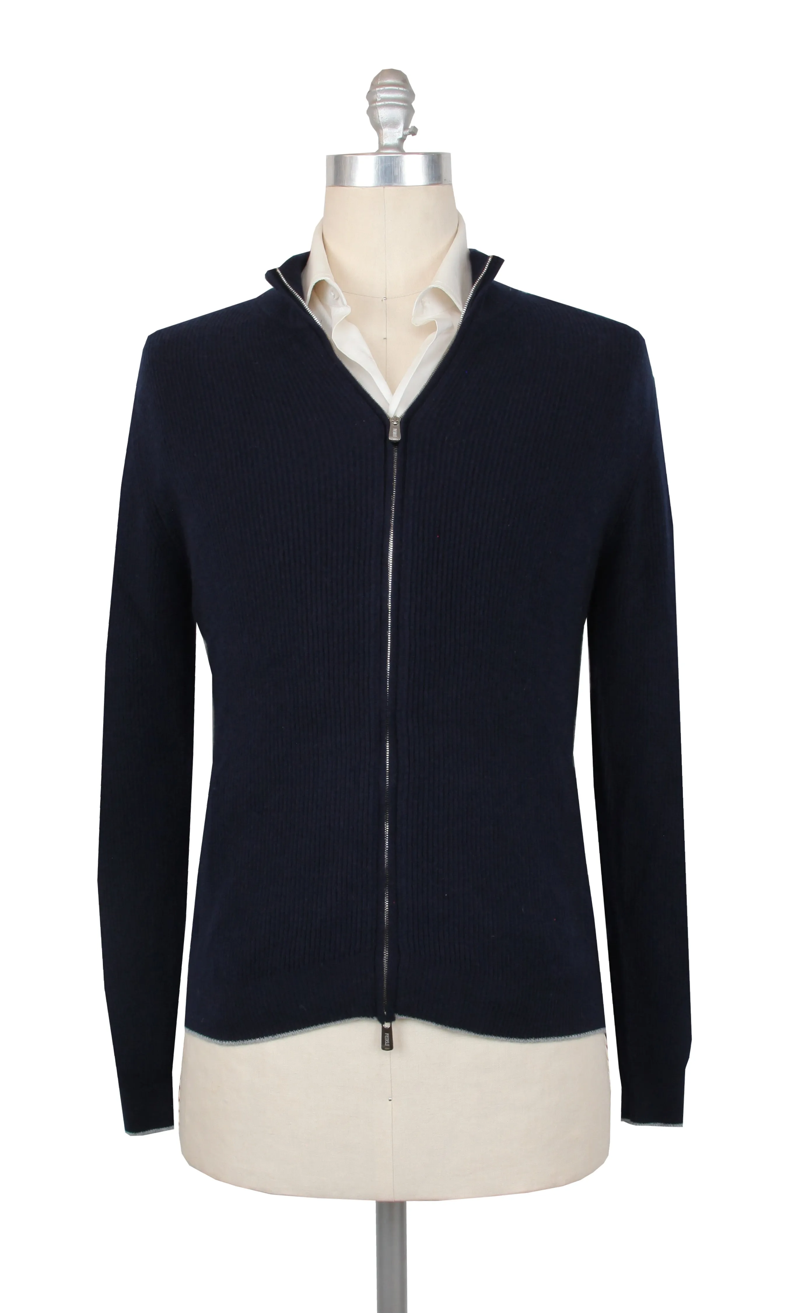 Fedeli Navy Blue Funnel Jacket