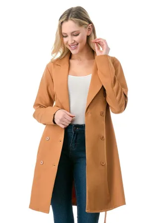 Felista Long Blazer Jacket – Oversized Belted Knee-Length Style