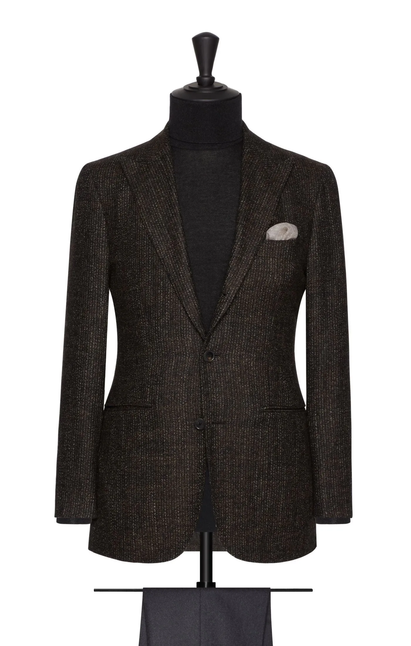 Ferla Mixed Brown Striped Wool & Alpaca