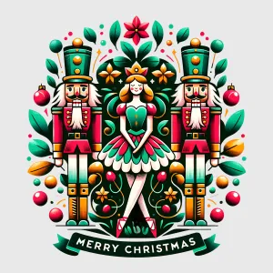 Festive Nutcracker Christmas Transfer