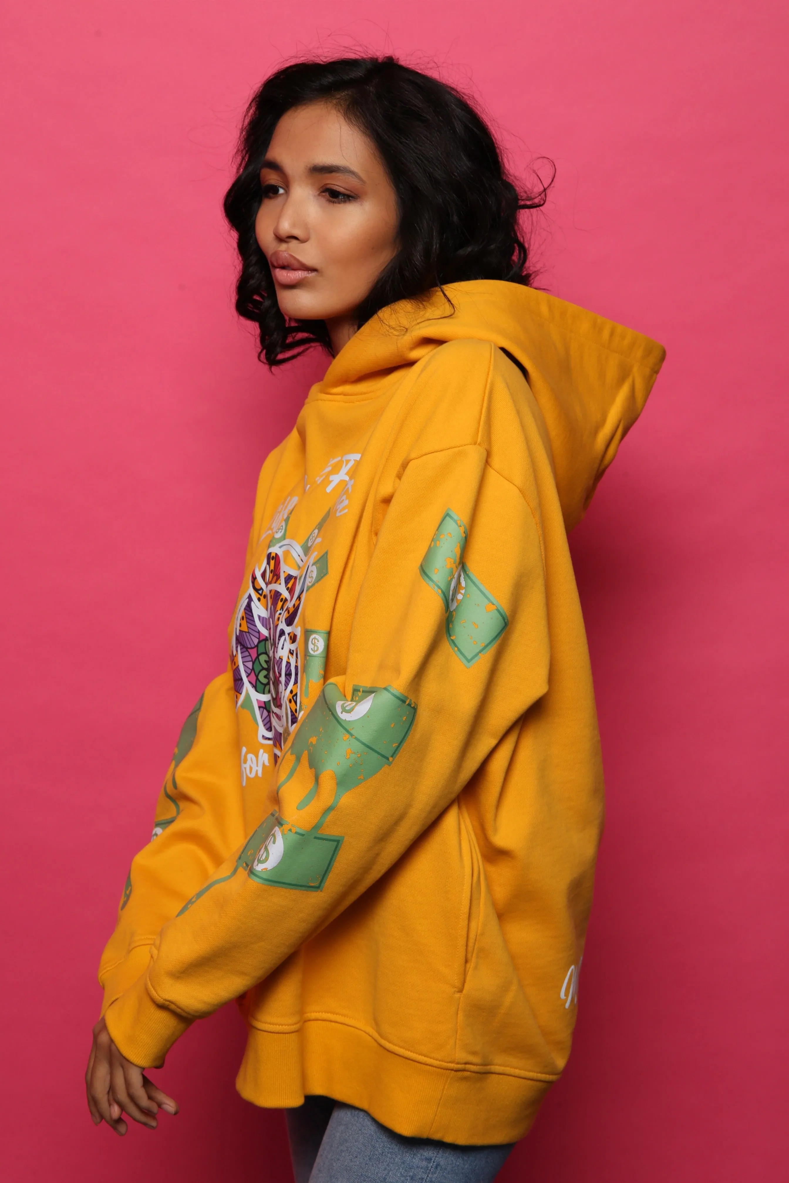 Fiesta Bull Reflective Affirmation Hoodie - Yellow