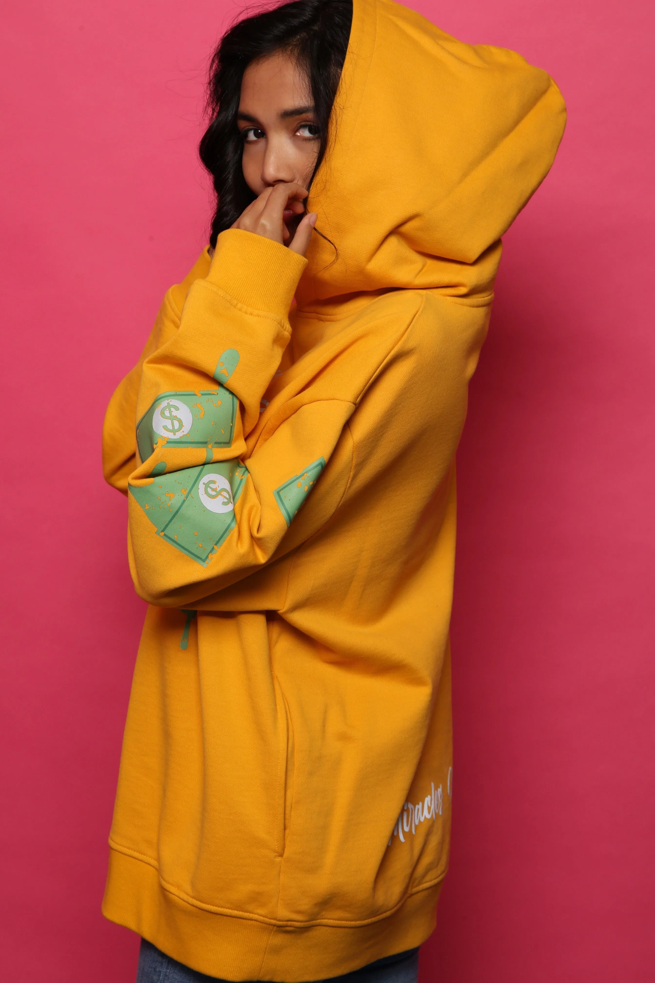Fiesta Bull Reflective Affirmation Hoodie - Yellow