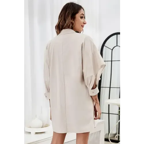 Flirty Collared Neck Cutout Shacket for Effortless Style