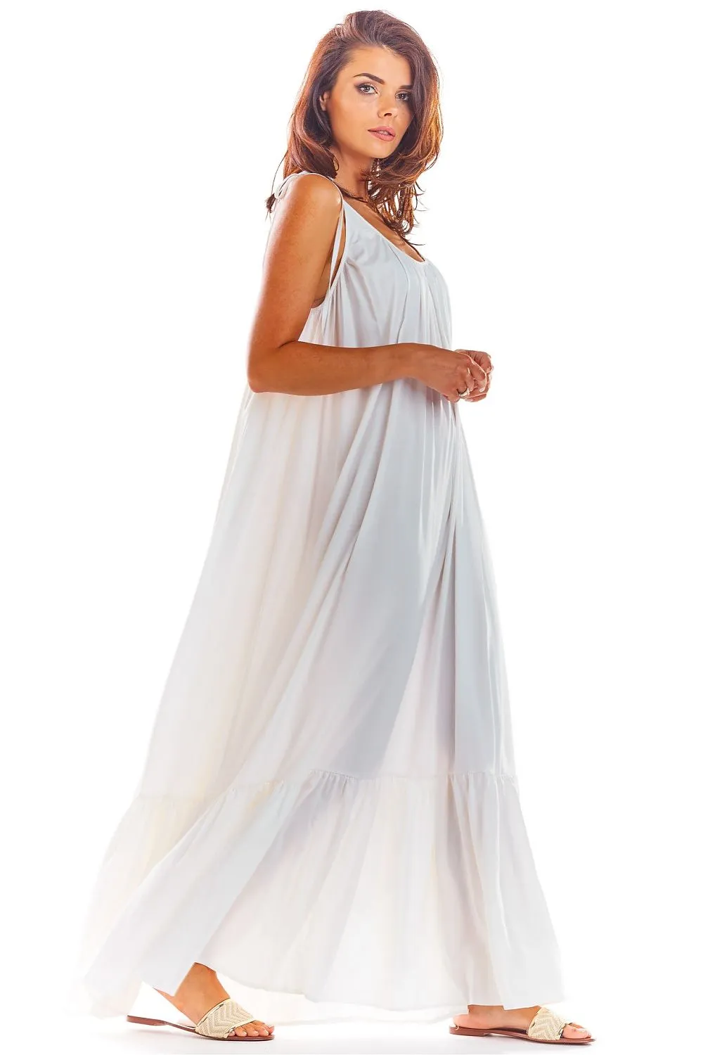 Flouncy Back-Neckline Oversized Dress