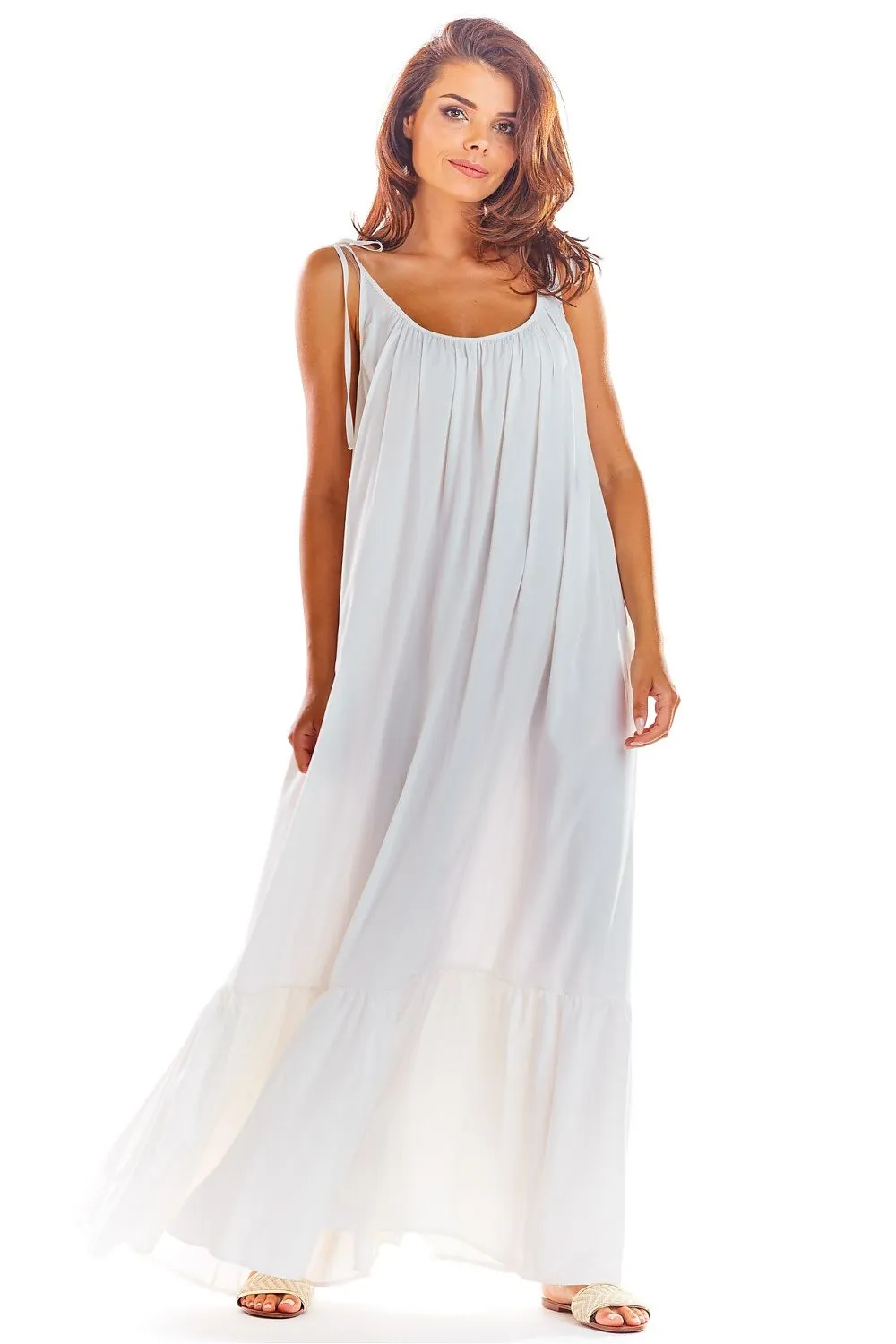 Flouncy Back-Neckline Oversized Dress