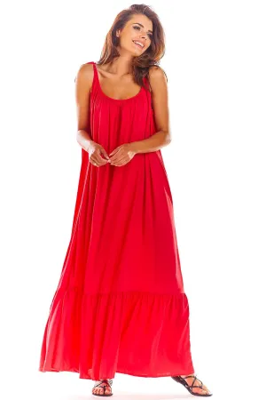 Flouncy Back-Neckline Oversized Dress