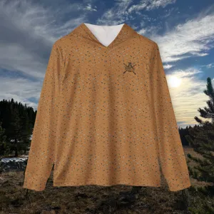 Fly Pattern Light Brown Lightweight Performance Sun Shirt