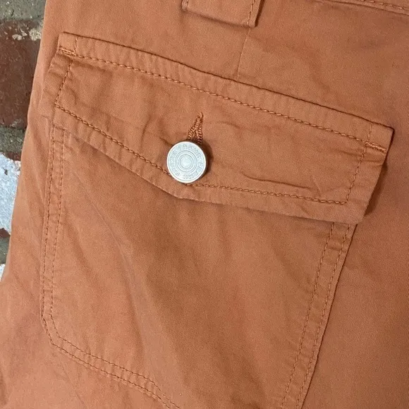 Frame Fluid Twill Rolled CuffCotton Shorts Size 29 Pumpkin Spice NWT