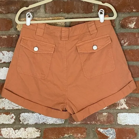 Frame Fluid Twill Rolled CuffCotton Shorts Size 29 Pumpkin Spice NWT