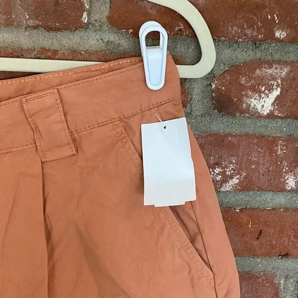 Frame Fluid Twill Rolled CuffCotton Shorts Size 29 Pumpkin Spice NWT