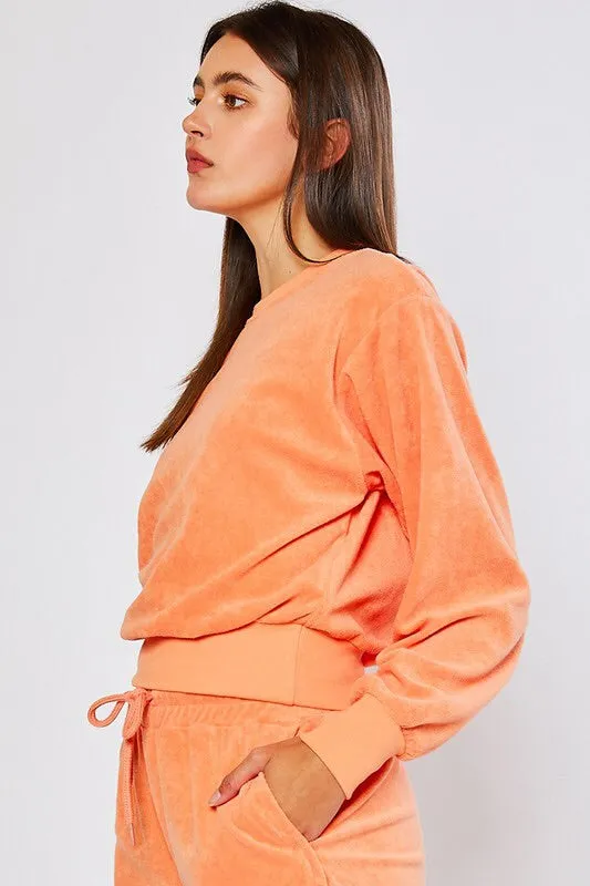 French Terry Sweatshirt & Shorts Lounge Set