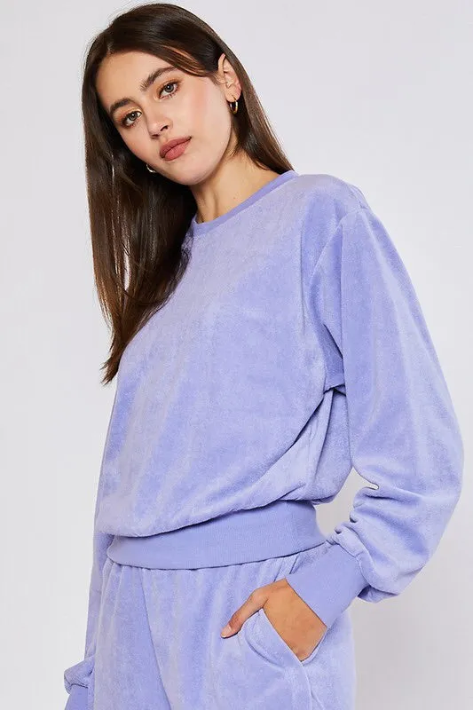 French Terry Sweatshirt & Shorts Lounge Set