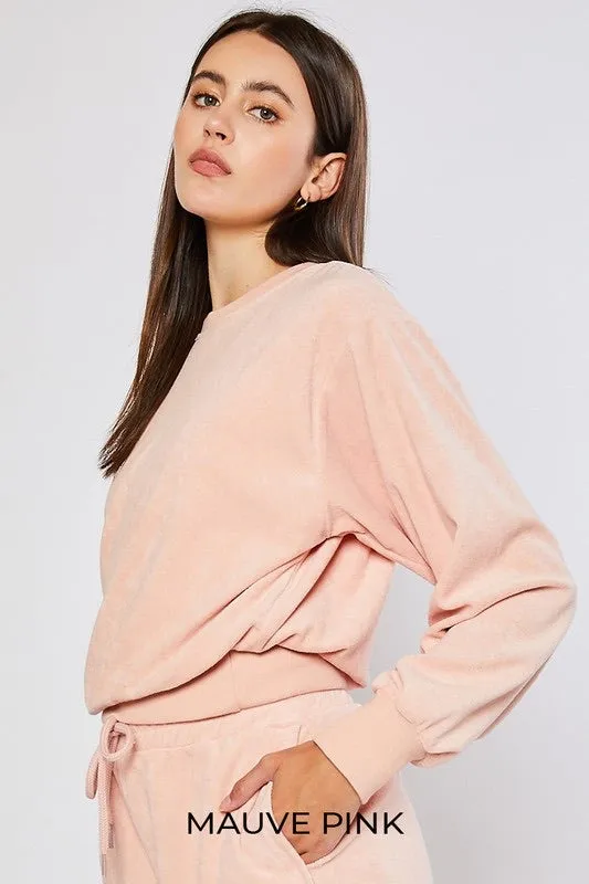 French Terry Sweatshirt & Shorts Lounge Set