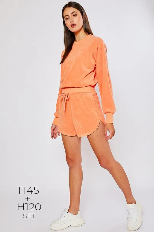 French Terry Sweatshirt & Shorts Lounge Set