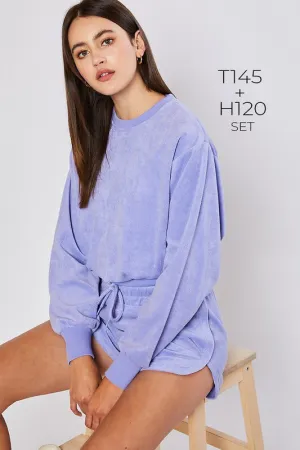 French Terry Sweatshirt & Shorts Lounge Set