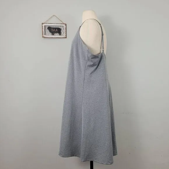 Girlfriend Collective Naomi Workout Athletic Dress Plus Sz 5X Ash Gray SFP 50 