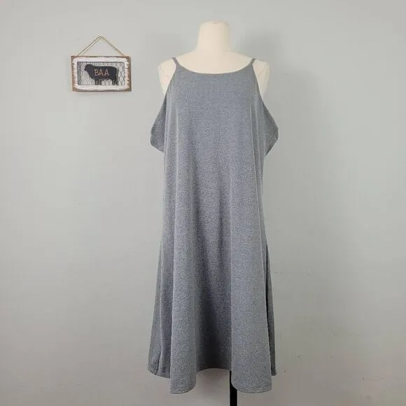 Girlfriend Collective Naomi Workout Athletic Dress Plus Sz 5X Ash Gray SFP 50 