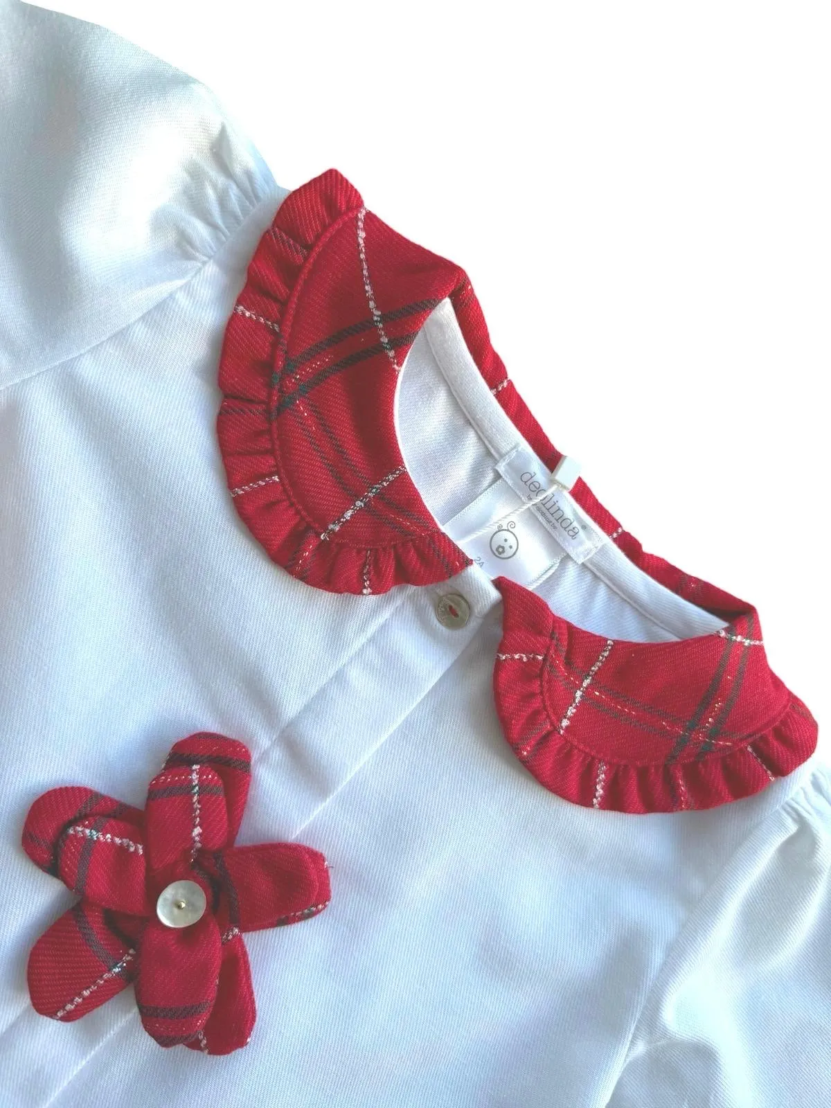 Girls Red & White Short Set