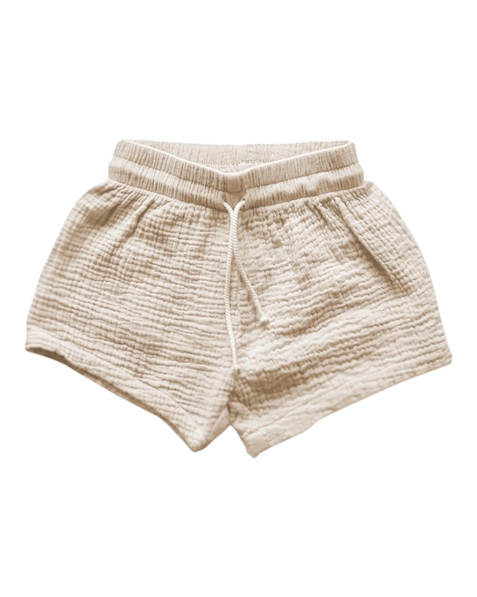 Girls Textured Shorts with Drawstring