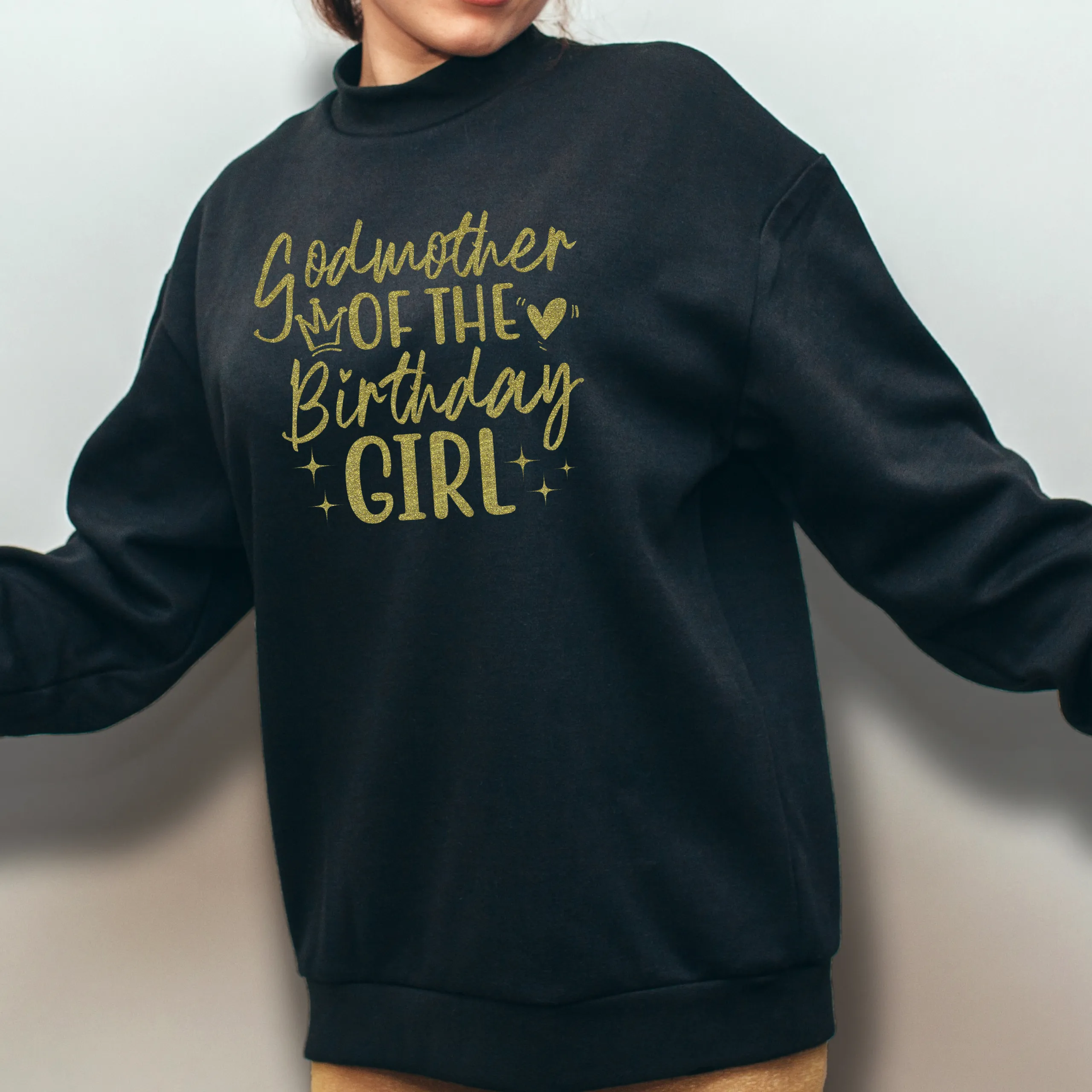 Godmother of the Birthday Girl Shirt | Crew neck | V Neck| Sweatshirt | Hoodie