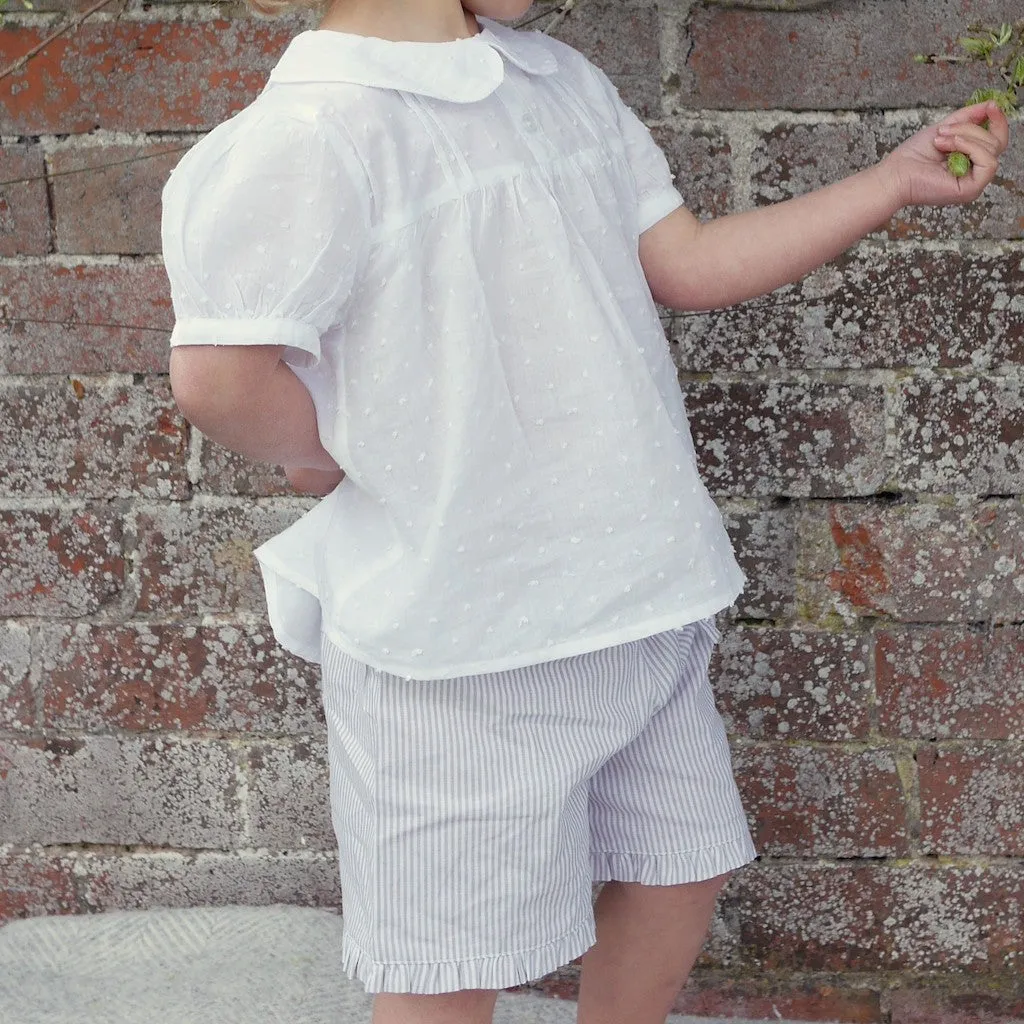 Grace Stripey Shorts Grey
