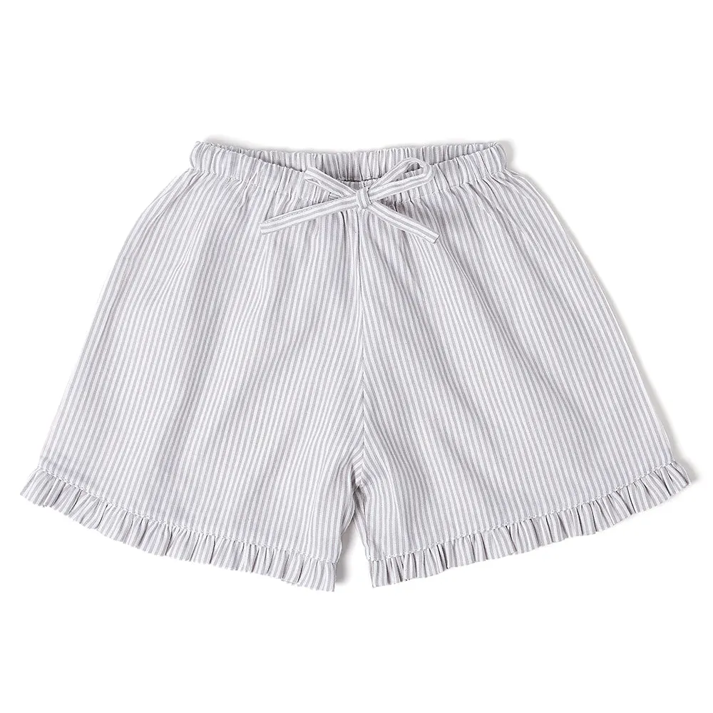 Grace Stripey Shorts Grey