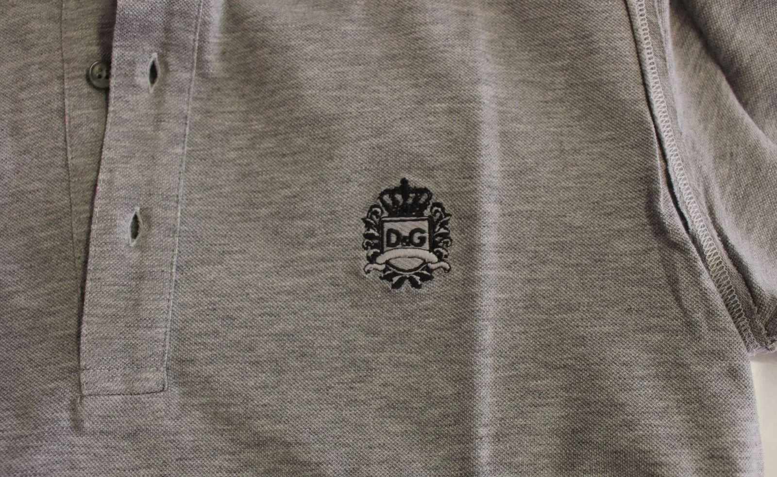 Gray Long Sleeve Polo Sweater Pullover