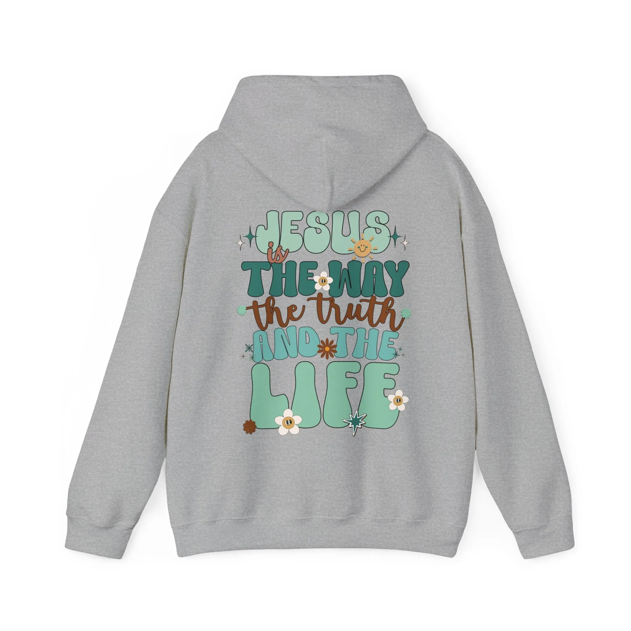 Green Jesus is the Way John 14:6 Bible Verse Christian Hoodie