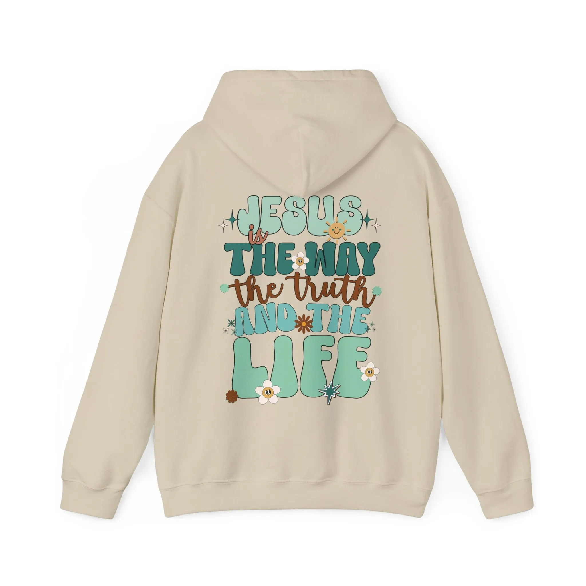 Green Jesus is the Way John 14:6 Bible Verse Christian Hoodie
