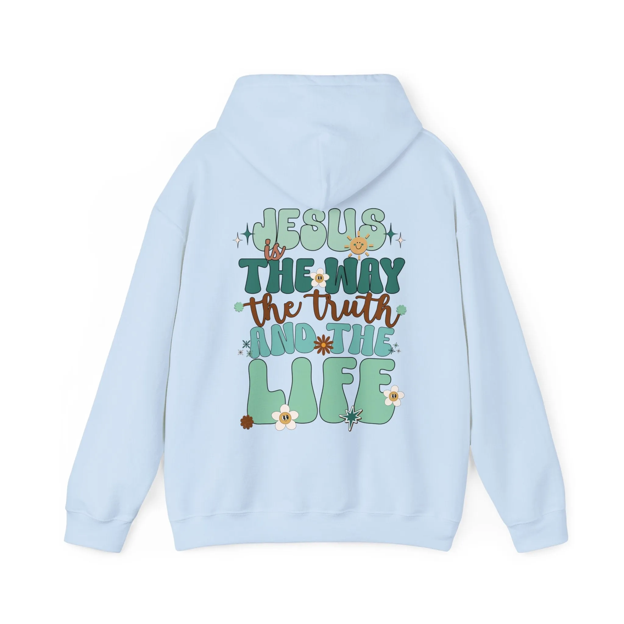 Green Jesus is the Way John 14:6 Bible Verse Christian Hoodie