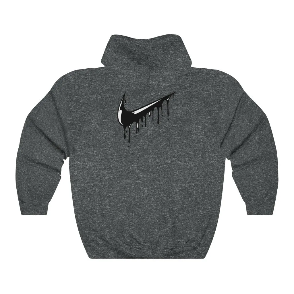 Grey & Black Custom Drip Unisex Heavy Blend™ Hooded Sweatshirt