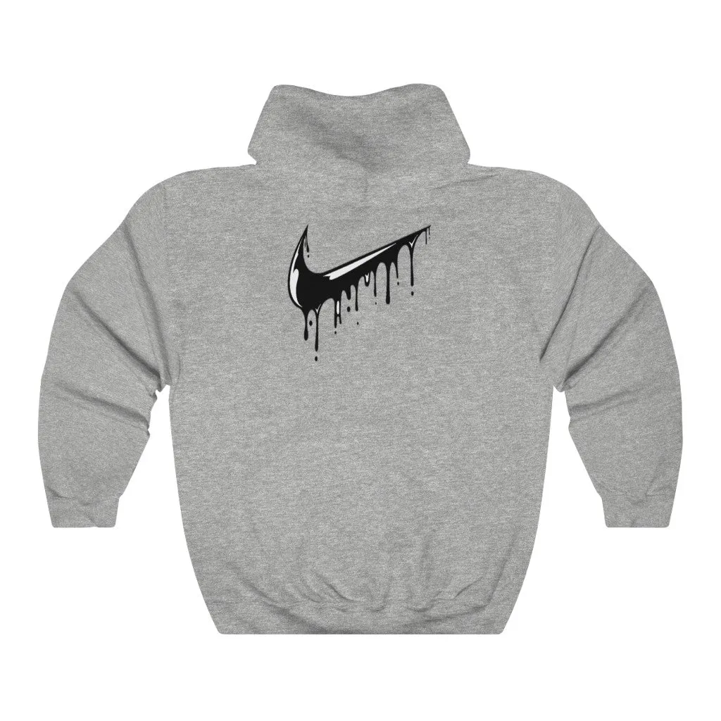 Grey & Black Custom Drip Unisex Heavy Blend™ Hooded Sweatshirt
