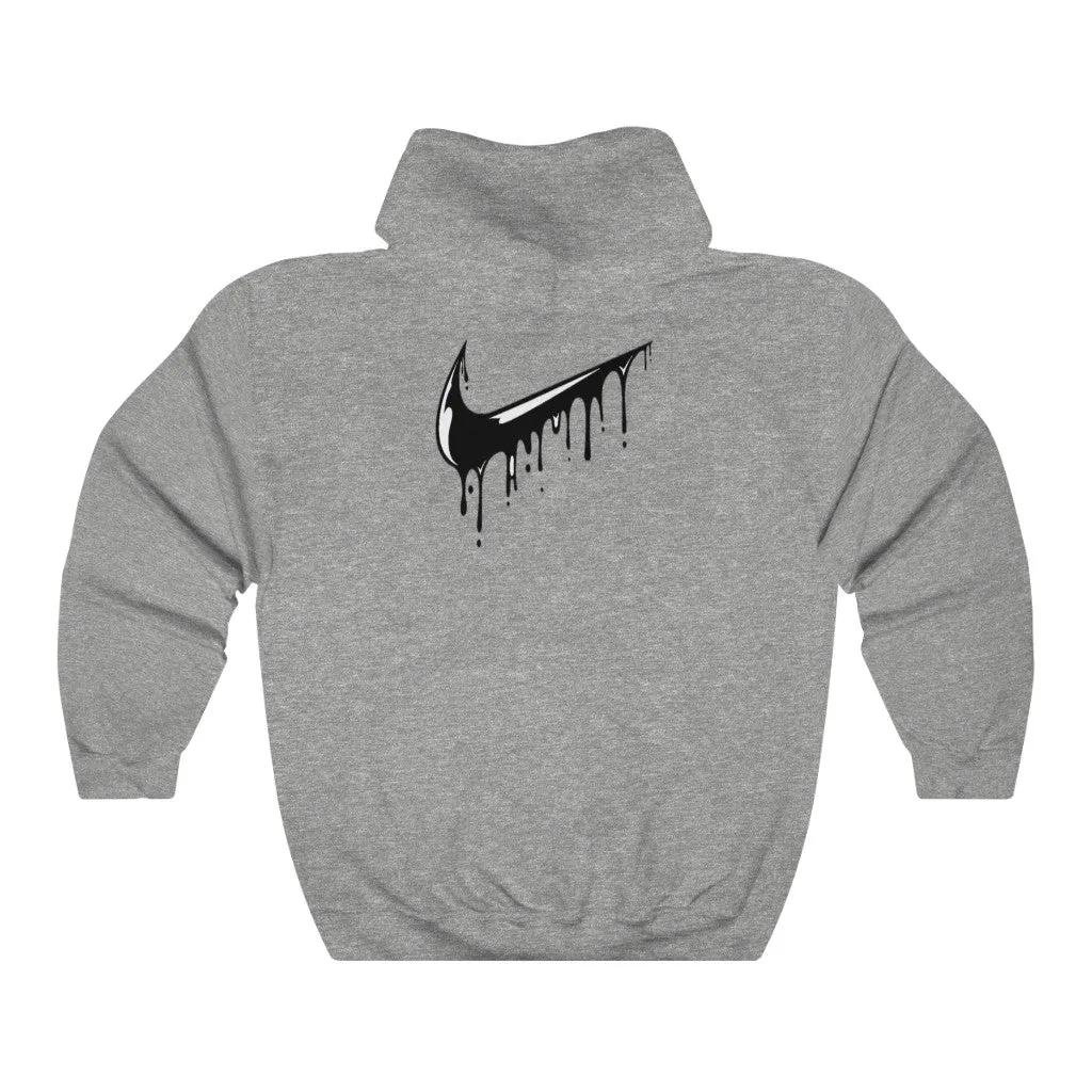 Grey & Black Custom Drip Unisex Heavy Blend™ Hooded Sweatshirt