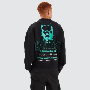 Ground Box Fit Sweater Jet Black