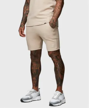 Gym King Signature Texture Shorts Stone Beige