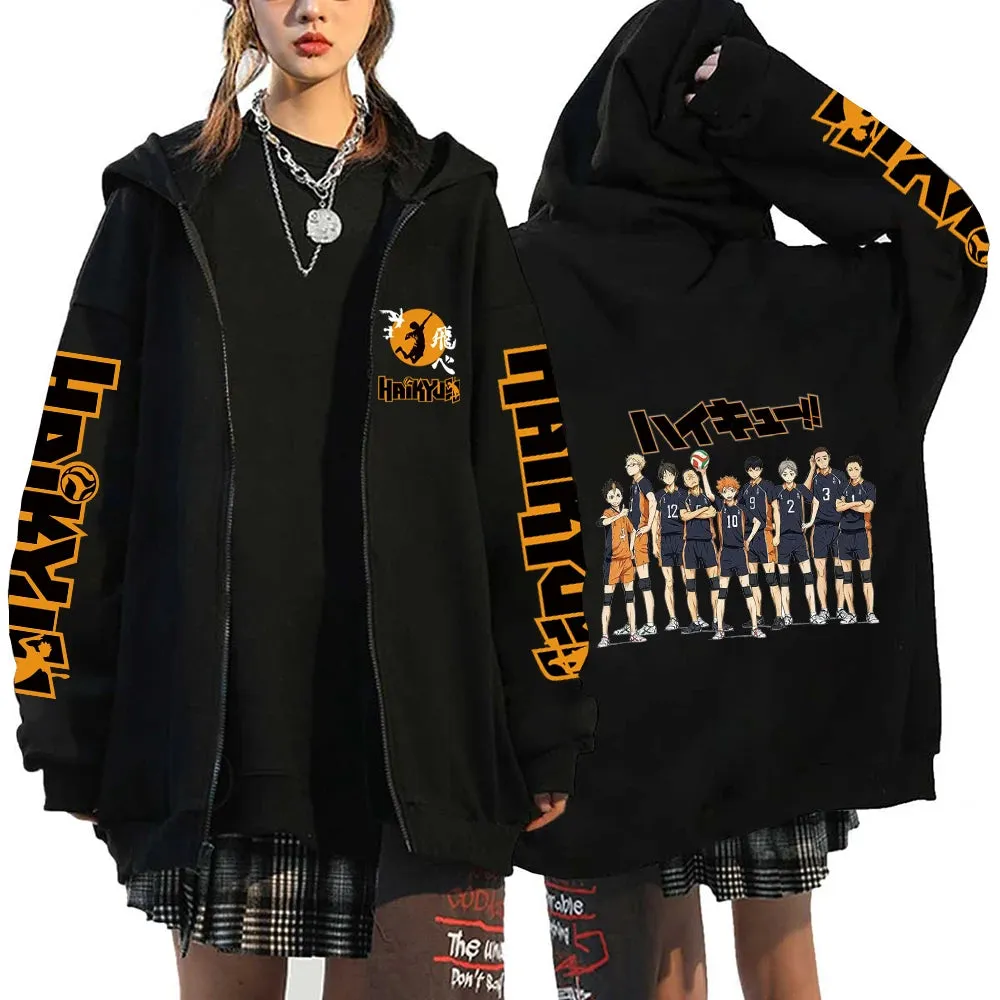 Haikyuu Karasuno Zip-Up Hoodie