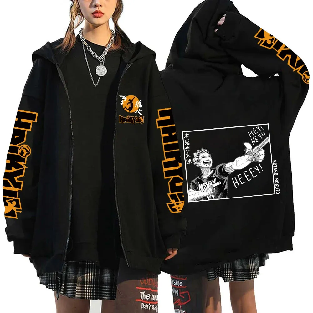 Haikyuu Karasuno Zip-Up Hoodie