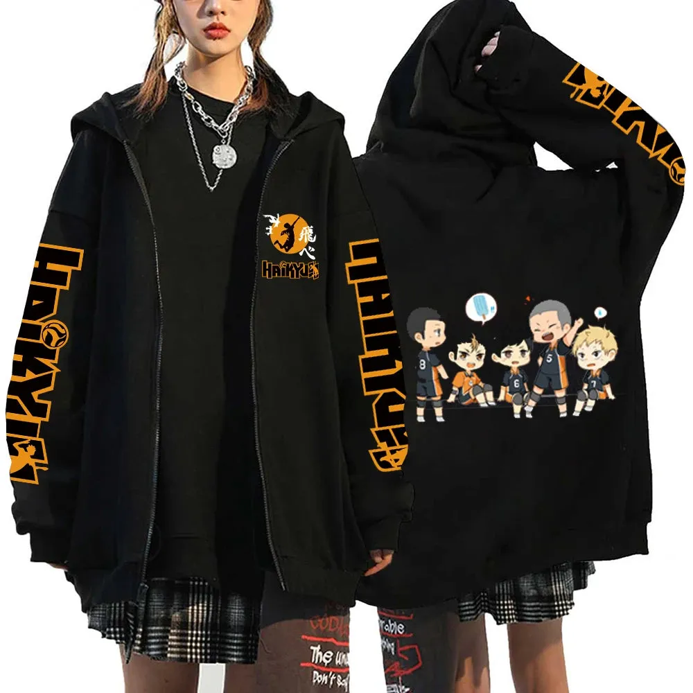 Haikyuu Karasuno Zip-Up Hoodie
