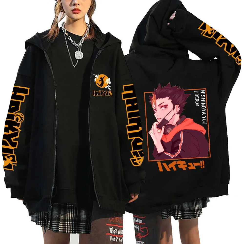 Haikyuu Karasuno Zip-Up Hoodie