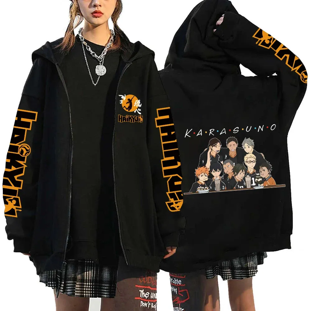 Haikyuu Karasuno Zip-Up Hoodie