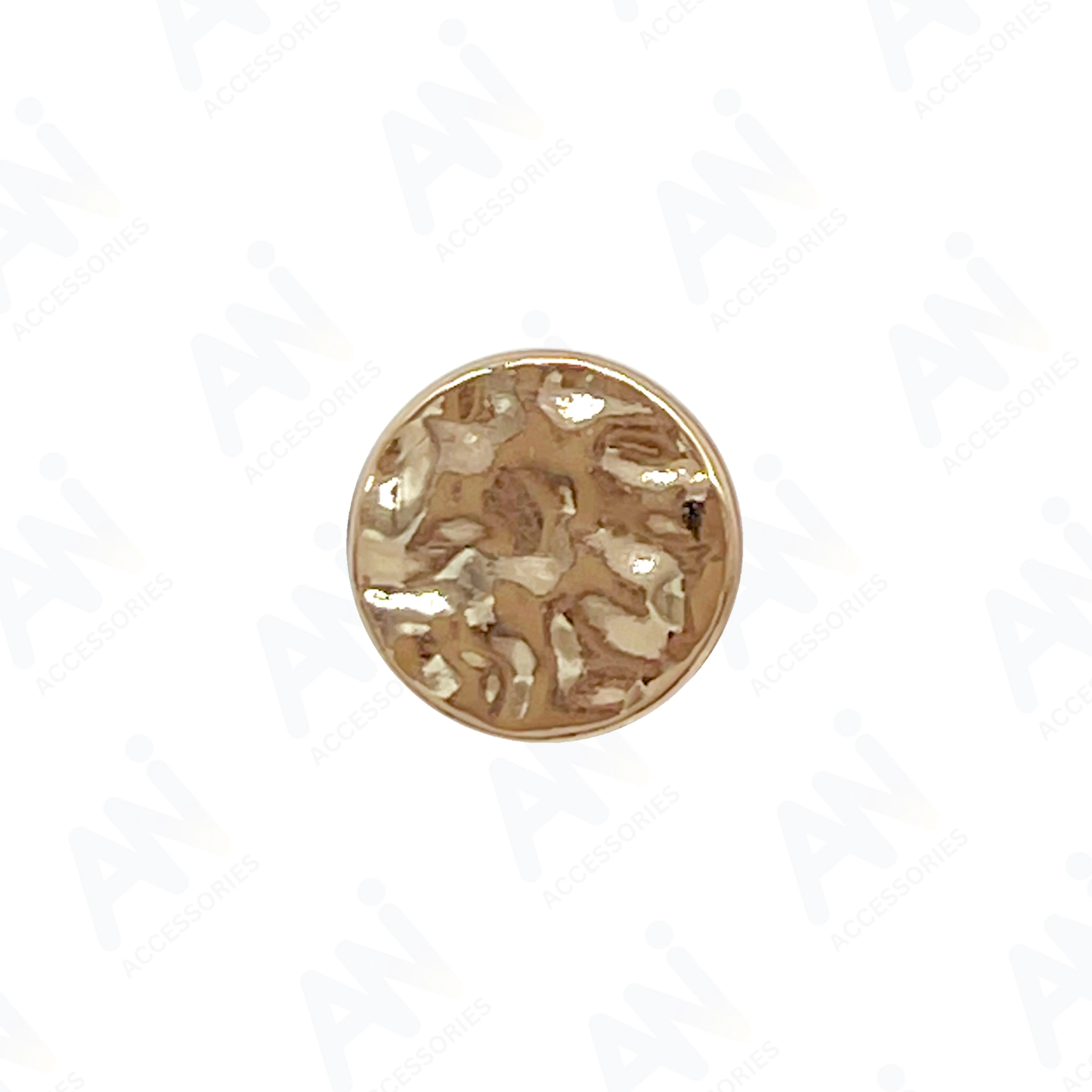 Hammered Tone Metal Button with Textured Finish