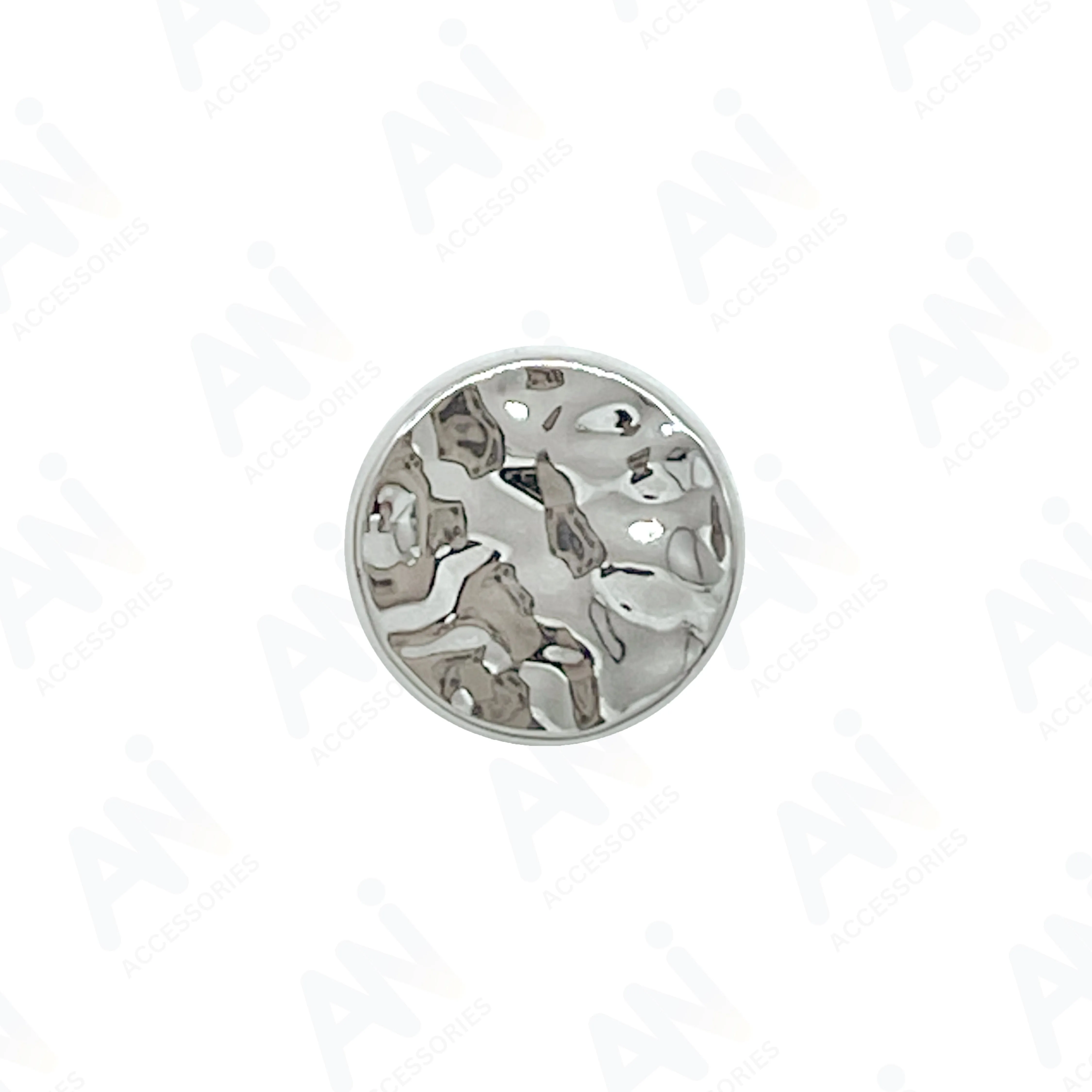 Hammered Tone Metal Button with Textured Finish