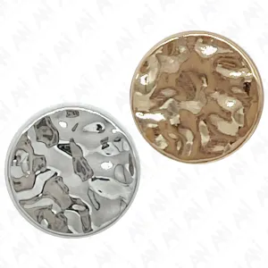 Hammered Tone Metal Button with Textured Finish