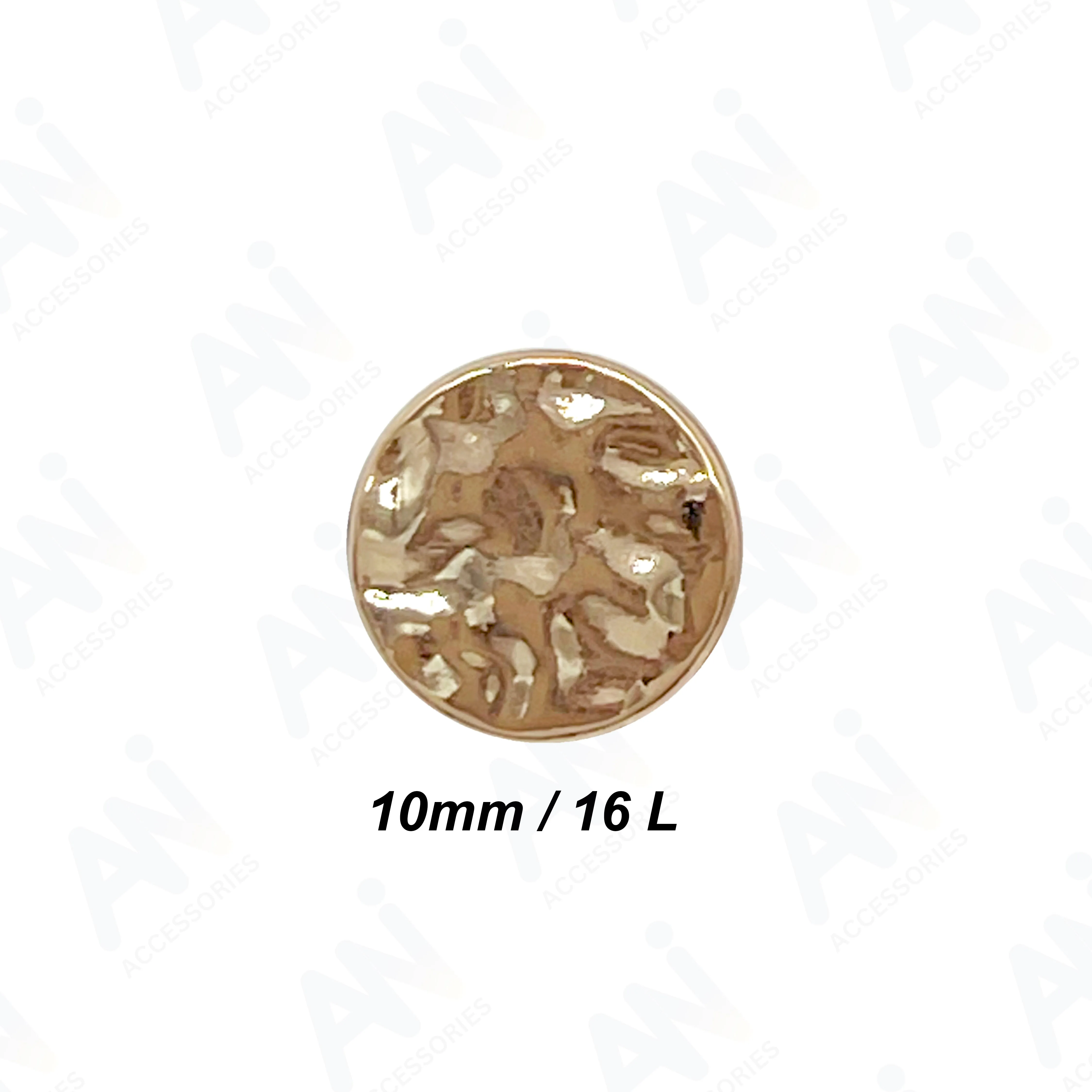 Hammered Tone Metal Button with Textured Finish